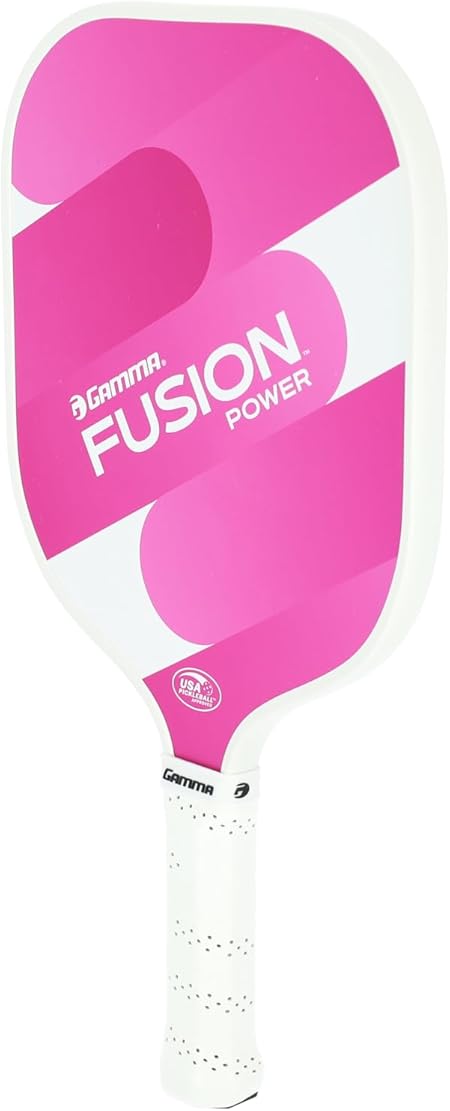 GAMMA Fusion Power Pickleball Paddle, 8.25-Inch Wide Fiberglass Surface Maximizes Hit Potential for All Skill Levels