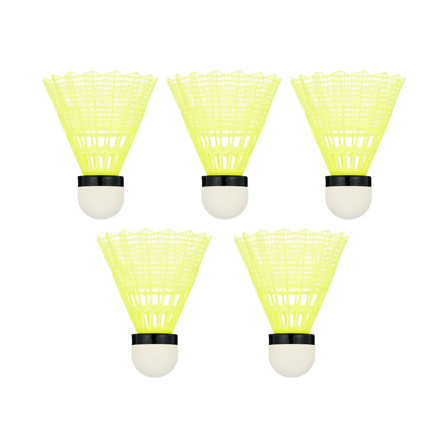 Li-Ning Shuttle-Smash Nylon Shuttlecocks (Yellow, Slow Speed) | Superior Durability | Synthetic Cork