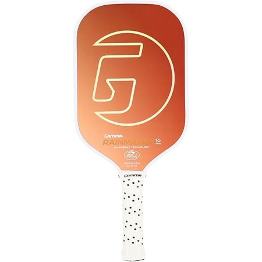 GAMMA Rainmaker Pickleball Paddle – Lightweight, Large Sweet Spot, Microbead Carbon Fiber Face for Spin & Control, Customizable Swing Weight – Available in 6 Colors
