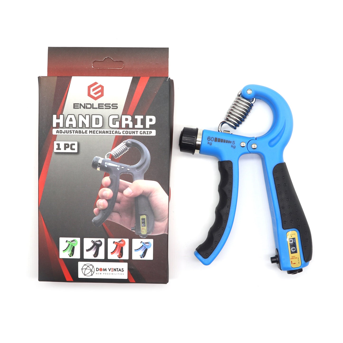 Endless Adjustable Hand Grip Strengthener Resistance Level with Counter| Exercise Equipment to Use in Home and Gym for Forearm and Finger Power Gripper Exercises