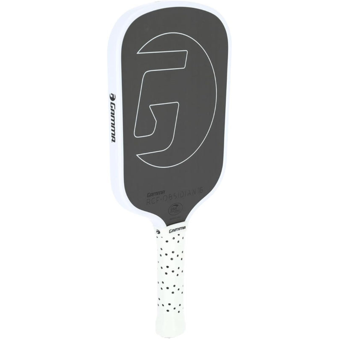 GAMMA Obsidian Carbon Fiber Pickleball Paddle, 10mm, 13mm, and 16mm Core Options, Comfortable Molded Foam Handle, and Customizable Handle Weight System