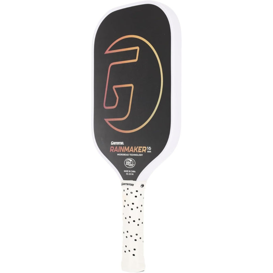 GAMMA Rainmaker Pickleball Paddle – Lightweight, Large Sweet Spot, Microbead Carbon Fiber Face for Spin & Control, Customizable Swing Weight – Available in 6 Colors