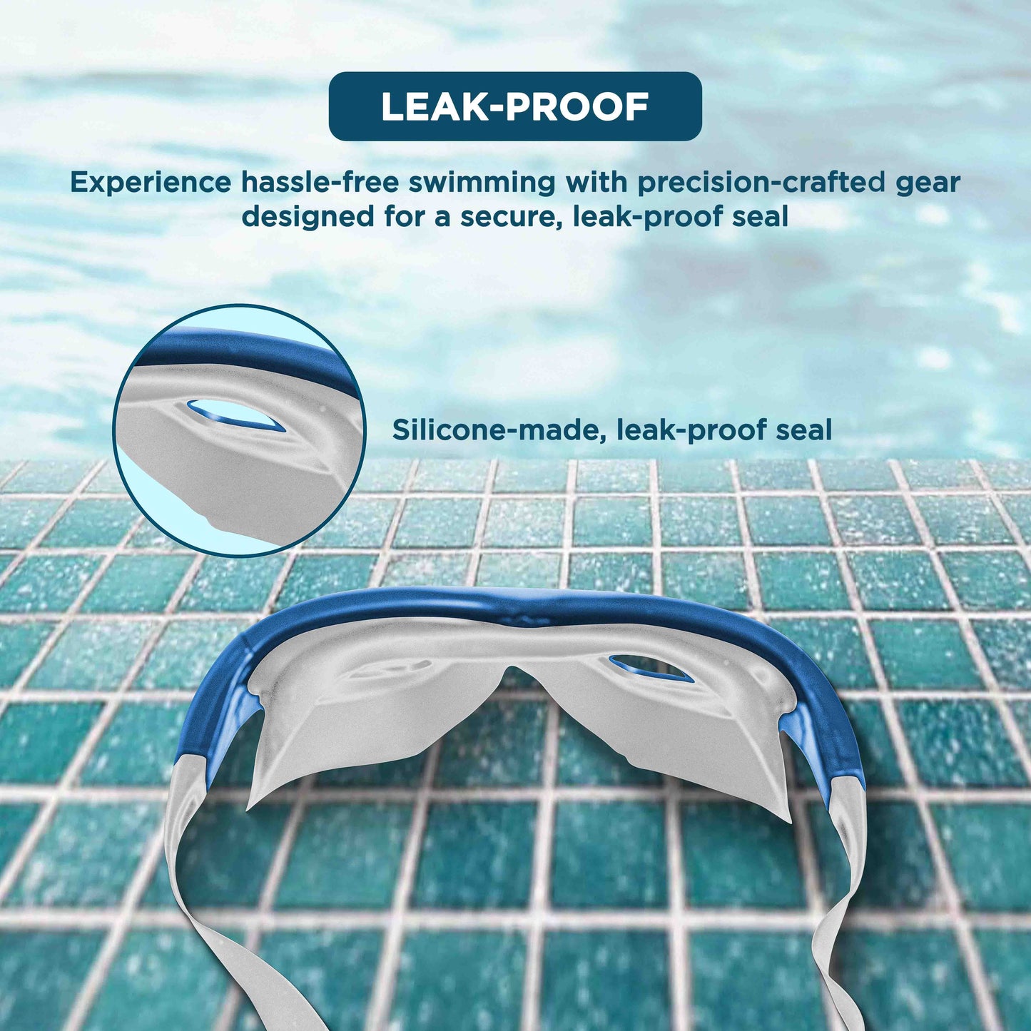 Endless EL1007 Infinity Premium Anti-Fog UV Protection Swimming Goggles | Material: Silicone, Polyurethane | Stylish Goggles with 180 Degree Wide Viewing Angle | Soft Silicone Gasket to Prevent Leakage | With Hard Case