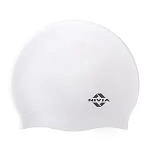 Nivia Pro قبعة سباحة سيليكون (أسود)