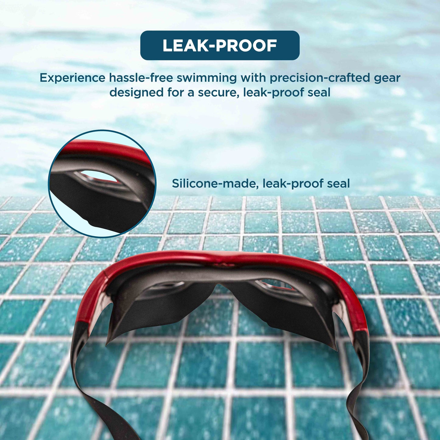Endless EL1007 Infinity Premium Anti-Fog UV Protection Swimming Goggles | Material: Silicone, Polyurethane | Stylish Goggles with 180 Degree Wide Viewing Angle | Soft Silicone Gasket to Prevent Leakage | With Hard Case