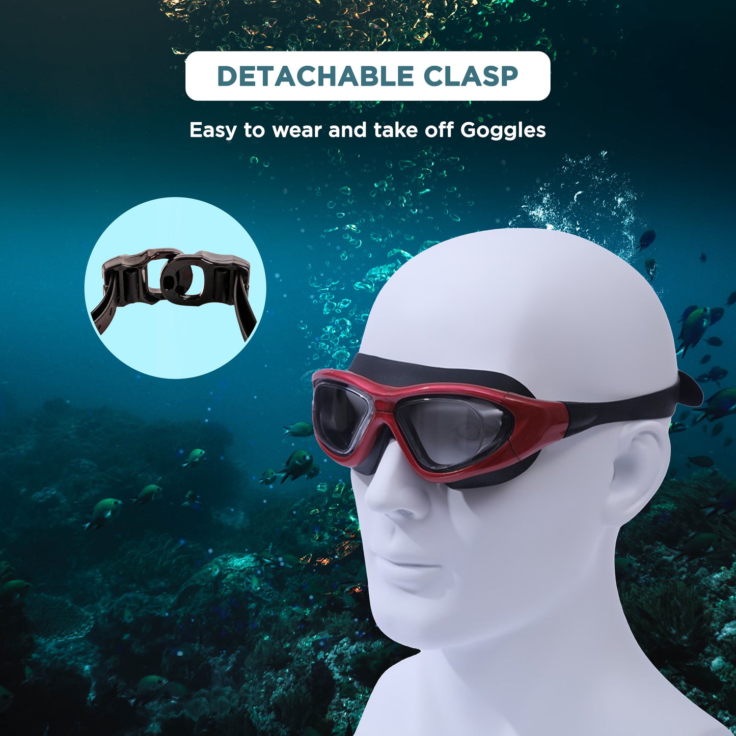 Endless EL1007 Infinity Premium Anti-Fog UV Protection Swimming Goggles | Material: Silicone, Polyurethane | Stylish Goggles with 180 Degree Wide Viewing Angle | Soft Silicone Gasket to Prevent Leakage | With Hard Case