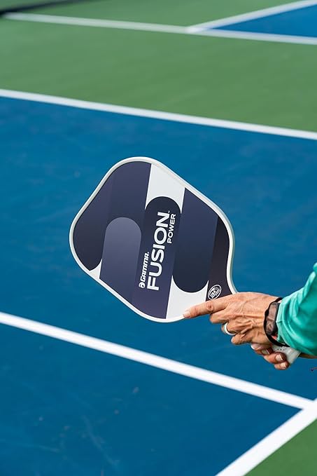 GAMMA Fusion Power Pickleball Paddle, 8.25-Inch Wide Fiberglass Surface Maximizes Hit Potential for All Skill Levels