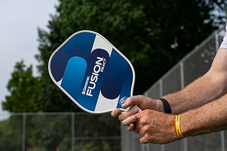 GAMMA Fusion React Pickleball Paddle, Extra-Wide Fiberglass Surface Boosts Hit Potential for Beginners
