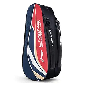 Li-Ning Panther حقيبة تنس الريشة المصنوعة من البوليستر بسحاب مزدوج | جيب للتخزين | مساحة تخزين واسعة | للجنسين - رجال، أولاد، بنات، نساء