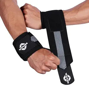 NIVIA Weight Lifting Wrist Support with Thumb Loop Strap for Sports - Made of Velcro and Elastic Strap for Men and Women