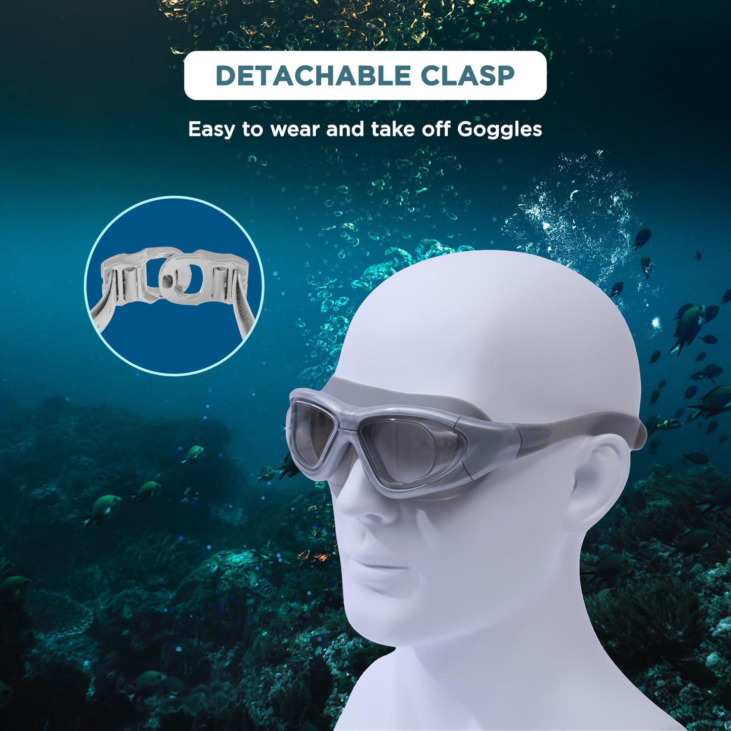 Endless EL1007 Infinity Premium Anti-Fog UV Protection Swimming Goggles | Material: Silicone, Polyurethane | Stylish Goggles with 180 Degree Wide Viewing Angle | Soft Silicone Gasket to Prevent Leakage | With Hard Case