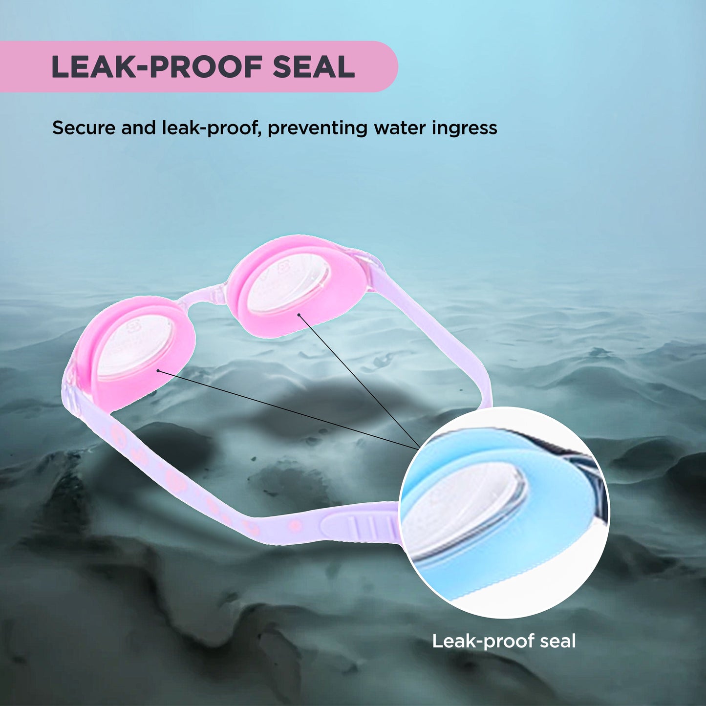 Endless EL1006 Stylish Anti-Fog and UV Protection Swimming Goggles | Material: Silicone, Polyurethane | With Adjustable Strap for Custom Fit | Soft Silicone Gasket to Prevent Leakage | With Hard Case