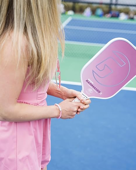 GAMMA Rainmaker Pickleball Paddle – Lightweight, Large Sweet Spot, Microbead Carbon Fiber Face for Spin & Control, Customizable Swing Weight – Available in 6 Colors