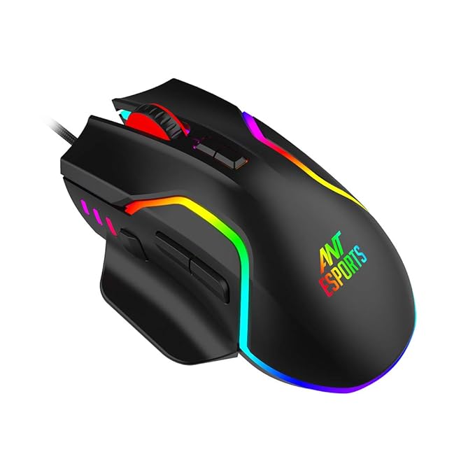 Ant Esports GM320 RGB ماوس ألعاب سلكي بصري | 8 أزرار قابلة للبرمجة | 12800 نقطة في البوصة