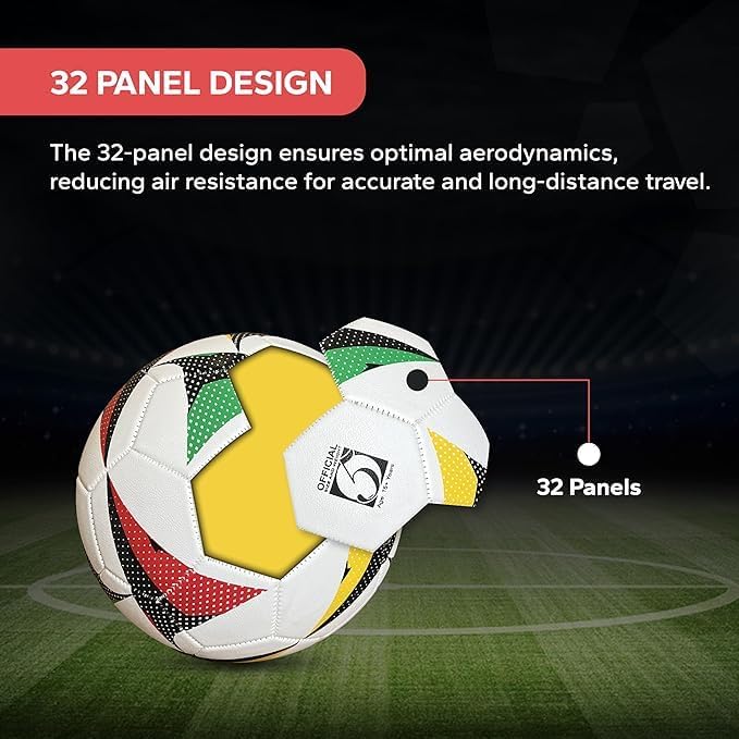 Endless Champion 32 Panel Machine Stitched Soccer Ball Size 5 | Material: TPU | Multi-Color | For Club, League, Academy and Professional Match Level Training