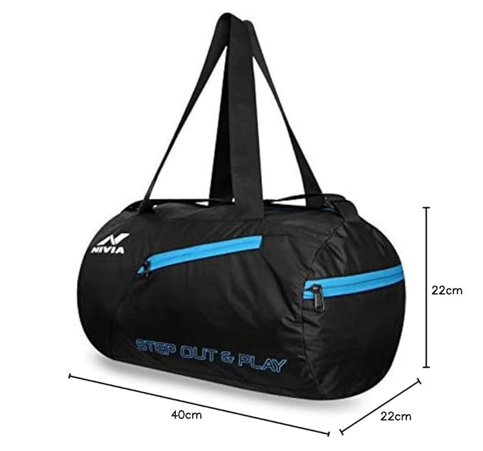 NIVIA Deflate حقيبة رياضية دائرية من البوليستر قابلة للنفخ/حقيبة رياضية للجنسين