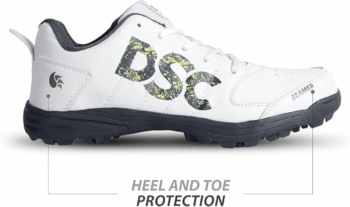 DSC Beamer Cricket Shoes for Men and Boys | Breathable Mesh | Non-Slip Sole | Embossed Design | Durable and Lightweight