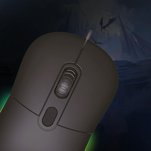 Ant Esports GM40 ماوس ألعاب بصري سلكي مع إضاءة LED RGB، تصميم خفيف الوزن ومريح، دقة تصل إلى 2400 نقطة في البوصة، متوافق مع أنظمة Windows وMac