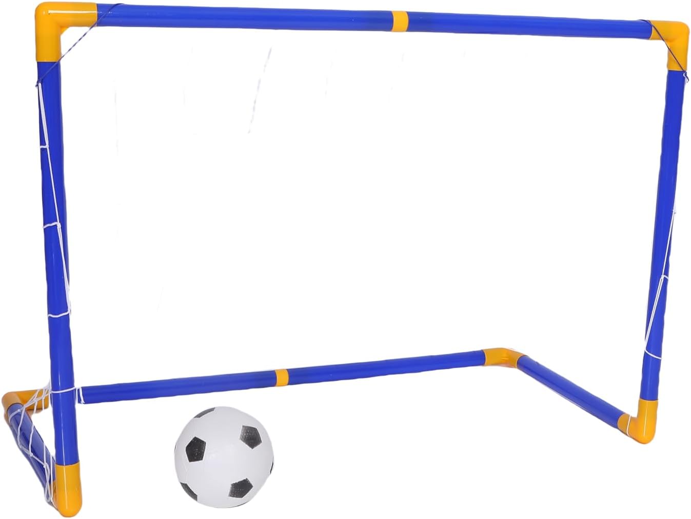 FUNFY FYFBG001 Football/Soccer Pole Set | Console | Includes Pump, Goalposts, and football | Features 2.8cm Diameter Tubes, 3cm Diameter Connectors for a Sturdy Build | For Kids