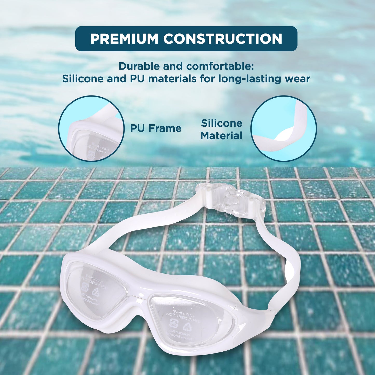 Endless EL1007 Infinity Premium Anti-Fog UV Protection Swimming Goggles | Material: Silicone, Polyurethane | Stylish Goggles with 180 Degree Wide Viewing Angle | Soft Silicone Gasket to Prevent Leakage | With Hard Case