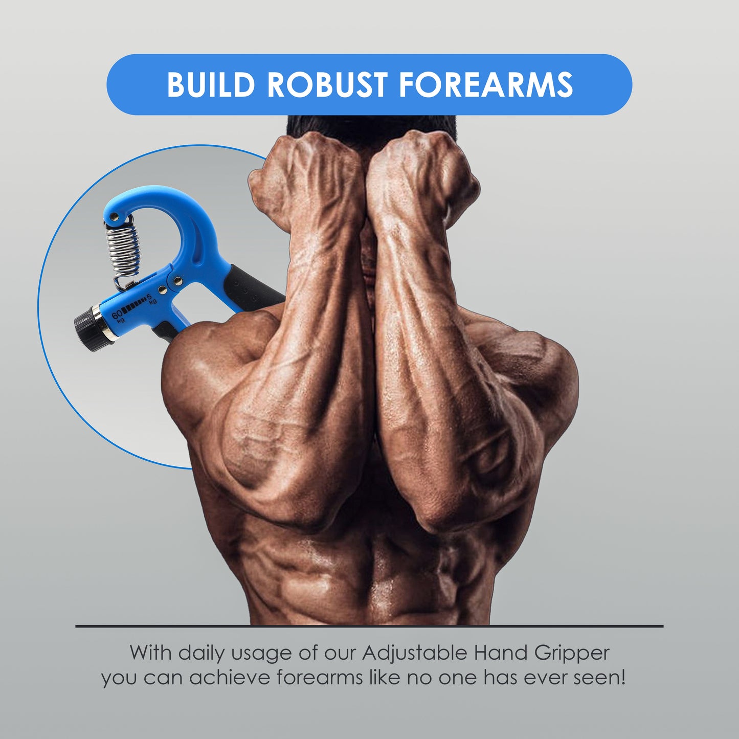 Endless Adjustable Hand Grip Strengthener Resistance Level with Counter| Exercise Equipment to Use in Home and Gym for Forearm and Finger Power Gripper Exercises