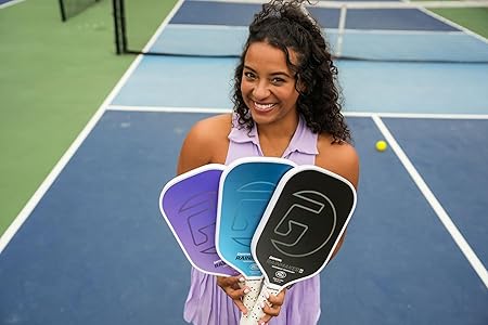 GAMMA Rainmaker Pickleball Paddle – Lightweight, Large Sweet Spot, Microbead Carbon Fiber Face for Spin & Control, Customizable Swing Weight – Available in 6 Colors