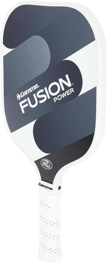 GAMMA Fusion Power Pickleball Paddle, 8.25-Inch Wide Fiberglass Surface Maximizes Hit Potential for All Skill Levels