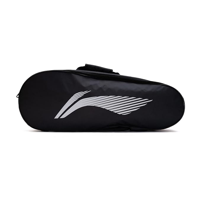 Li-Ning Hot Shot حقيبة تنس الريشة المصنوعة من البوليستر بسحاب ثلاثي | حجرات سهلة الوصول | واسعة | للجنسين - رجال، أولاد، بنات، نساء