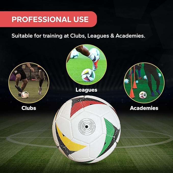 Endless Champion 32 Panel Machine Stitched Soccer Ball Size 5 | Material: TPU | Multi-Color | For Club, League, Academy and Professional Match Level Training