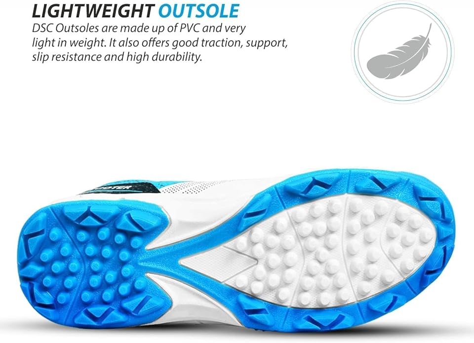 DSC Zooter Cricket Shoes | Material: PVC | For Men and Boys | Lightweight | Improves Stability in the Game