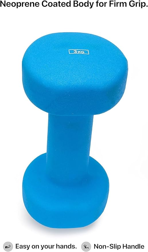 Anythingbasic Neoprene Dumbbells Includes 2 Dumbbells | Material: Iron with Neoprene Coating | Exercise & Fitness Weights for Women & Men at Home/Gym