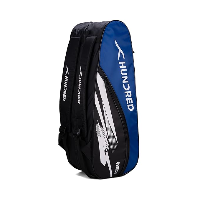 HUNDRED Cosmogear Badminton Bag | Double Zipper | Front Zipper Pocket Bag, Polyester