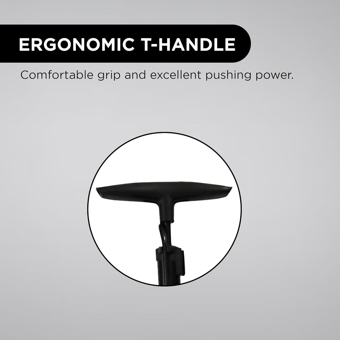 Endless EL1052 160 PSI Portable Hand Air Pump for Bicycles, Portable Floor Air Pump for Bikes | Black | Material: Steel Alloy | Tire Inflator with Gauge and Rotating Tube Handle for Comfort | For All Inflation Purposes