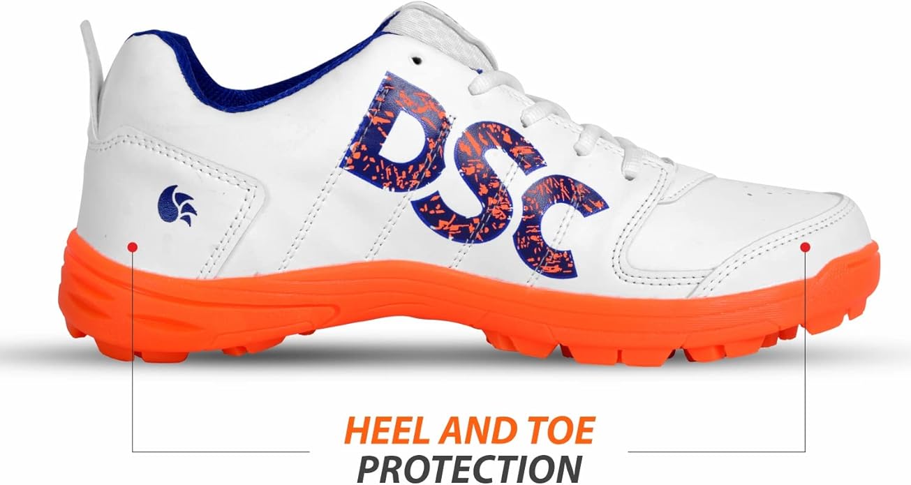 DSC Beamer Cricket Shoes for Men and Boys | Breathable Mesh | Non-Slip Sole | Embossed Design | Durable and Lightweight
