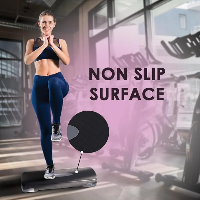 Endless Aerobics 2-Height Adjustable stepper | Assorted | Material: ABS Plastic | Exercise Platform | Ideal for Gym & Home | Cardio | For Men & Women