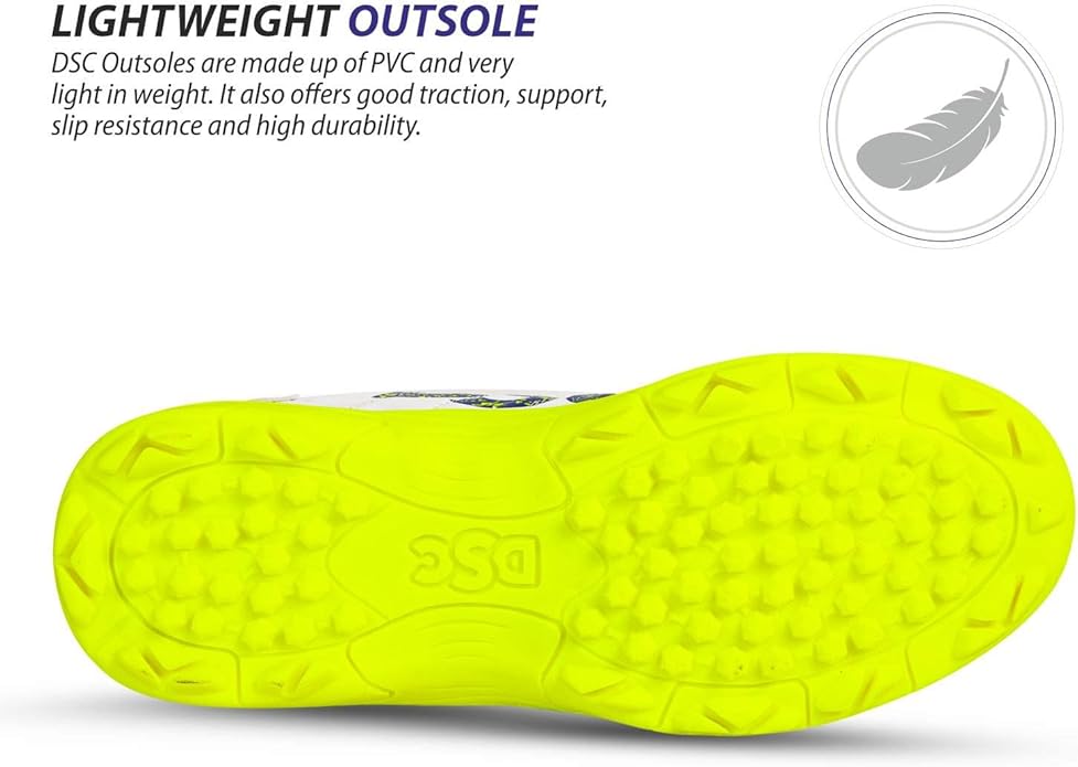 DSC Beamer Cricket Shoes for Men and Boys | Breathable Mesh | Non-Slip Sole | Embossed Design | Durable and Lightweight