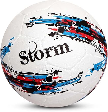 NIVIA Storm كرة قدم | مقاس 5 | مملوءة بالمطاط | أرض ناعمة | أرض مبللة | عشب | عشب صناعي | كرة تدريب | كرة قدم