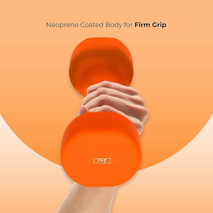 Anythingbasic Neoprene Dumbbells Includes 2 Dumbbells | Material: Iron with Neoprene Coating | Exercise & Fitness Weights for Women & Men at Home/Gym
