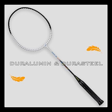HUNDRED Powertek 100 Badminton Racket (Set of 2) with Full Cover (Size: Standard, Handle Size: G5) | Racket | Material: Aluminum | Max Tension: 16-18 lbs | For Intermediate Players