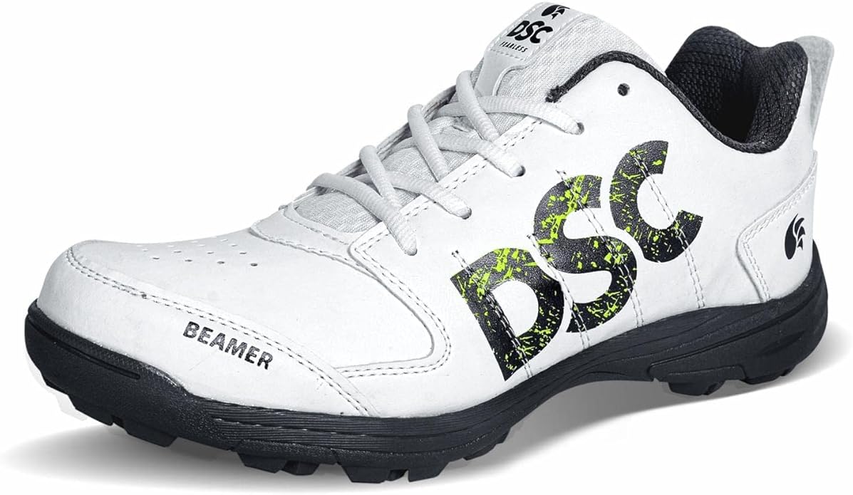 DSC Beamer Cricket Shoes for Men and Boys | Breathable Mesh | Non-Slip Sole | Embossed Design | Durable and Lightweight