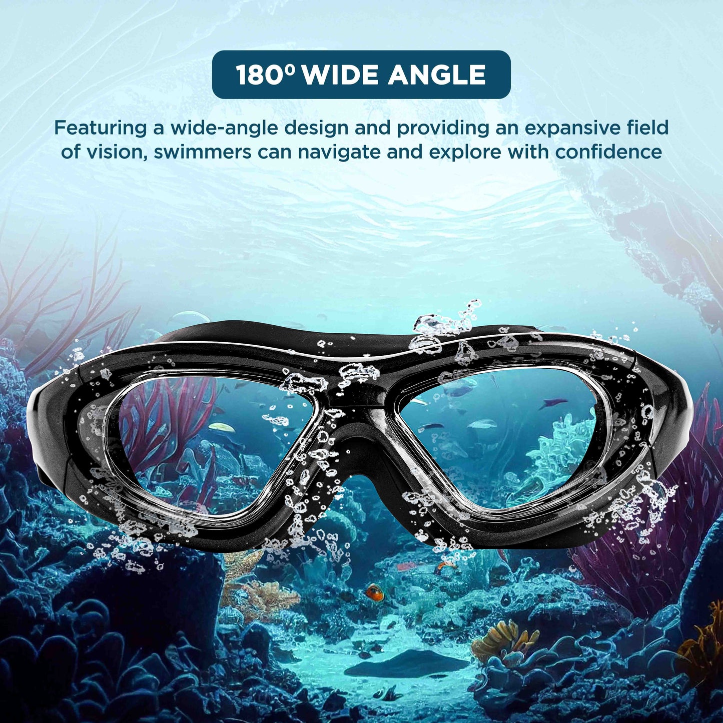 Endless EL1007 Infinity Premium Anti-Fog UV Protection Swimming Goggles | Material: Silicone, Polyurethane | Stylish Goggles with 180 Degree Wide Viewing Angle | Soft Silicone Gasket to Prevent Leakage | With Hard Case