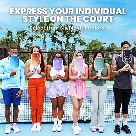 GAMMA Rainmaker Pickleball Paddle – Lightweight, Large Sweet Spot, Microbead Carbon Fiber Face for Spin & Control, Customizable Swing Weight – Available in 6 Colors
