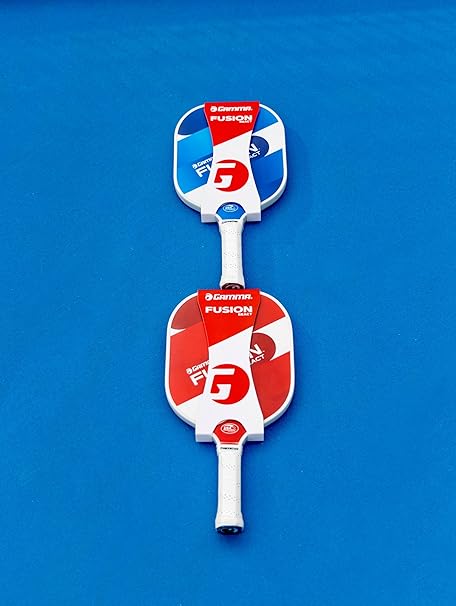 GAMMA Fusion React Pickleball Paddle, Extra-Wide Fiberglass Surface Boosts Hit Potential for Beginners