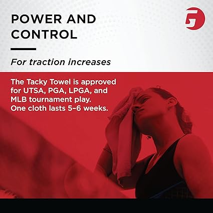 Gamma Tacky Towel Grip Traction Enhancer - Ideal for Tennis, Golf, Baseball, Football, Softball, or Basketball