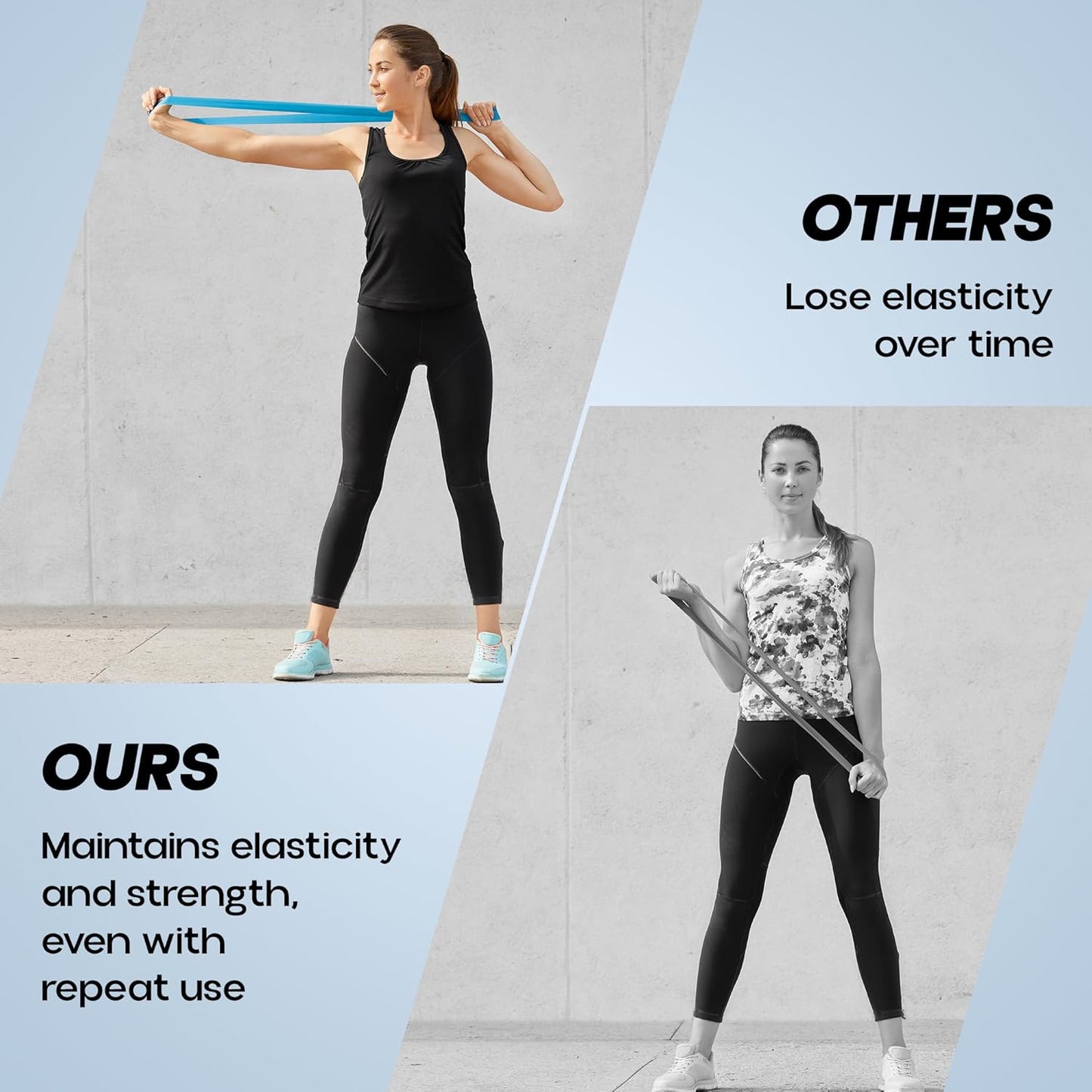 أشرطة مقاومة Konex Loop للرجال والنساء | مثالية للتمارين المنزلية/الصالة الرياضية، والتمارين، والتمدد، والتمارين الرياضية، وتقوية عضلات المؤخرة (متعددة الألوان) مطاط طبيعي