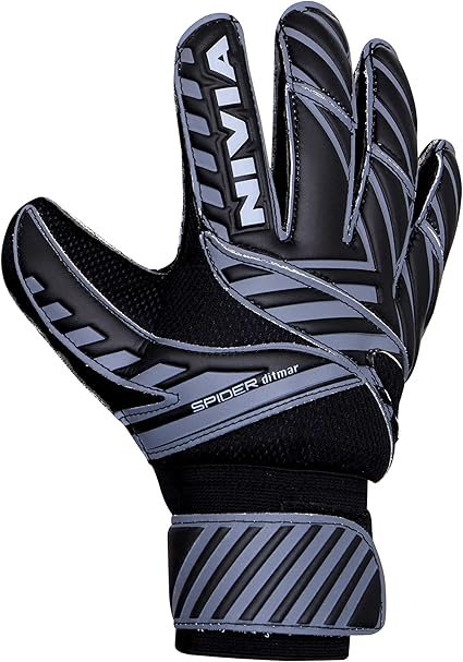 NIVIA Spider قفازات حارس المرمى باللون الأسود