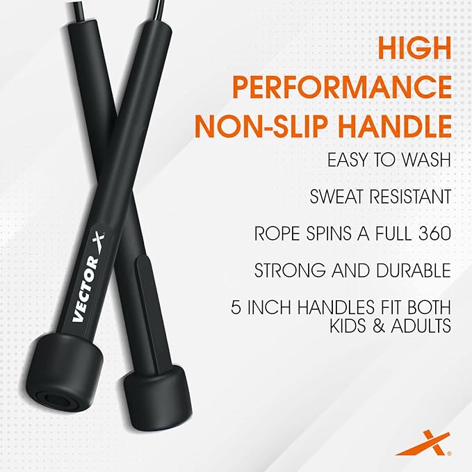Victor X 684 Jump Rope for Men and Women | Nylon Material for Cardio, Warm-Up, Weight Loss, and Jump Rope