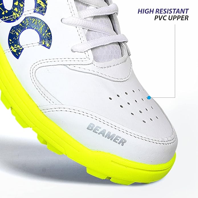 DSC Beamer Cricket Shoes for Men and Boys | Breathable Mesh | Non-Slip Sole | Embossed Design | Durable and Lightweight