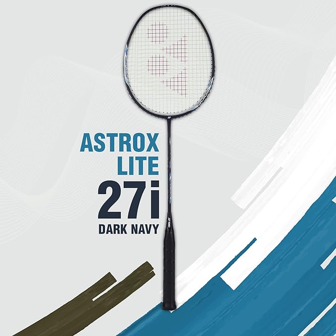 Yonex Astrox Lite 27i مضرب تنس الريشة من الجرافيت مع غطاء مضرب كامل | لاعبون متوسطون | 77 جرام | أقصى شد للوتر - 30 رطلاً