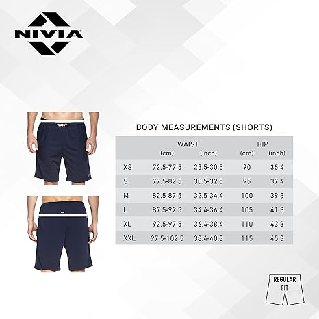 NIVIA Men's Training & Fitness Football Shorts, Polyester